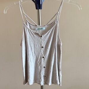 Maurices Light Gray Button-Front Camisole